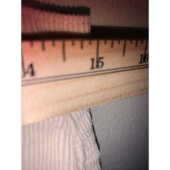 Levis Pants Womens 27 32 Beige Cream Corduroy 94 Baggy Straight Leg Cords Chino - Picture 6 of 13